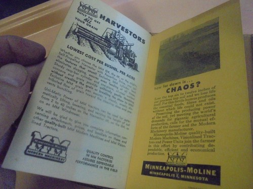 Vintage Minneapolis Moline Memo book with memo book holder - Picture 4 of 6