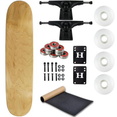 Moose Complete Skateboard Natural 8.0'' With Black Trucks and White Wheels