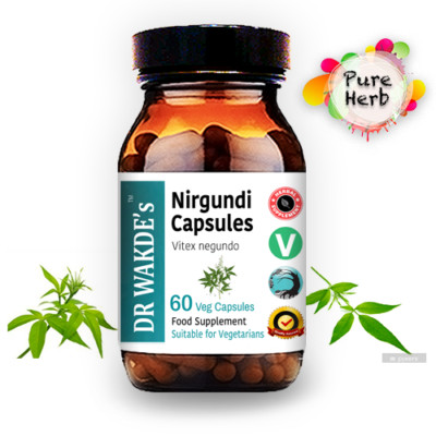 DR WAKDE'S Nirgundi Kapseln (Vitex negundo) | 60 Gemüsekappen | Ayurveda Supple...