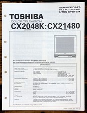 Toshiba CX2048K CX21480 TV Service Manual Original 
