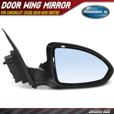 Electric Wing Mirror Drivers for Chevrolet Cruze 2009-2015 Heated Smooth Black