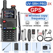 BAOFENG 5RH GPS 10W WALKIE TALKIE MULTI BAND RECHARGEABLE TWO WAY RADIO 72CM SET