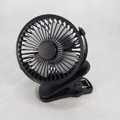 USB Rechargeable 3-Speed Mini Cooling Fan Clip-On Desk Baby Stroller Fan Black - 第 15/16 張圖片