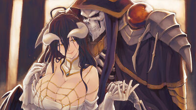 Anime girls overlord 2d fan art huge breasts long hair playmat gaming mat