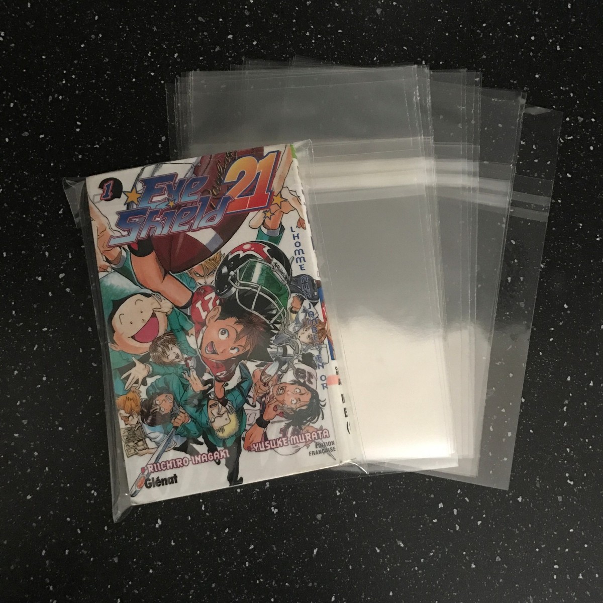 100 Pochettes De Protection Manga 140x190 Mm - Dragon Ball, One Piece, Naruto - Transparentes