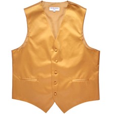 New Men's Vesuvio Napoli Tuxedo Vest Waistcoat only prom wedding Gold 5XL 6XL