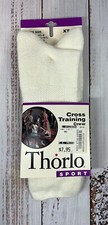 Vintage NOS Thorlo Cross Training Crew Socks White XT-11