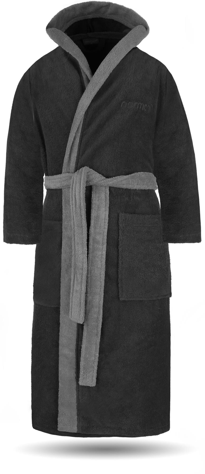 Unisex Baumwoll Bademantel mit Frottee und Kapuze OEKO TEX® 100 für Sie ihn GOTS