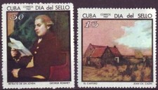 sCUBA Sc# 1392-1393  STAMP DAY philately mail postage CPL SET of 2  1969  MNH