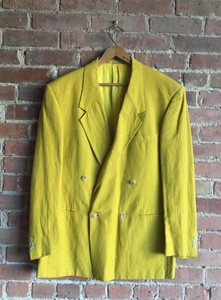 yellow versace coat