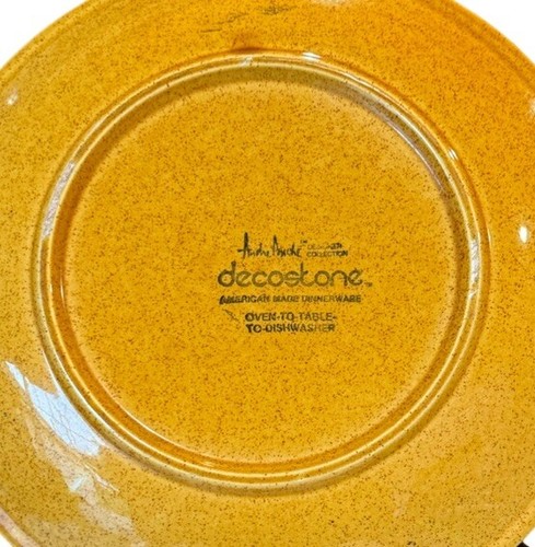 Andre Ponche Decostone Brown Flower Round Dinner Plates Lot Set Of 2 Vintage 10” - Picture 5 of 7