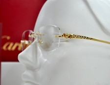 Cartier Panthere Ct0058o 002 52 Gold Eyewear occhiale Glasses glasant for  sale online | eBay