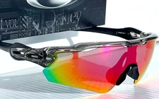 NEW Oakley RADAR EV PATH Grey Smoke POLARIZED Galaxy Magenta lens Sunglass 9208