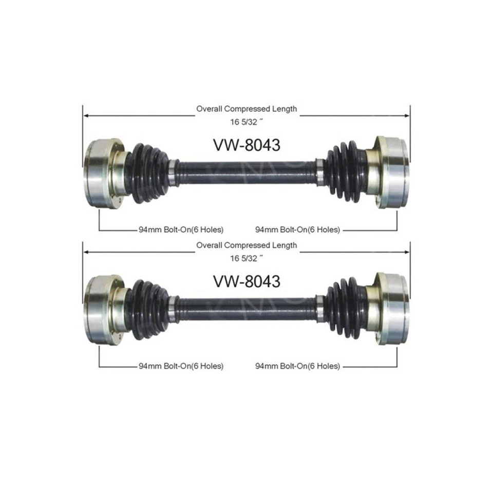 2x Eje CV trasero izquierdo trasero derecho TrakMotive para Porsche 1966-1968 Foto 2 de 3