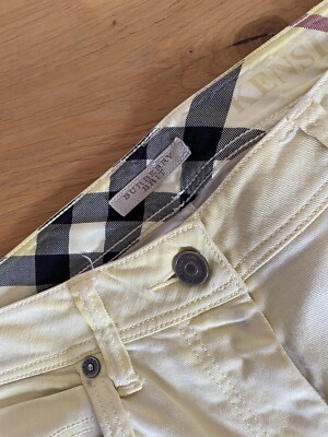 Burberry Damen Hose Jean Gelb