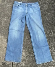 Hiltl Jeans Men's Blue Whisker Light Germany Straight Stretch 39x33.5 tag 38x34