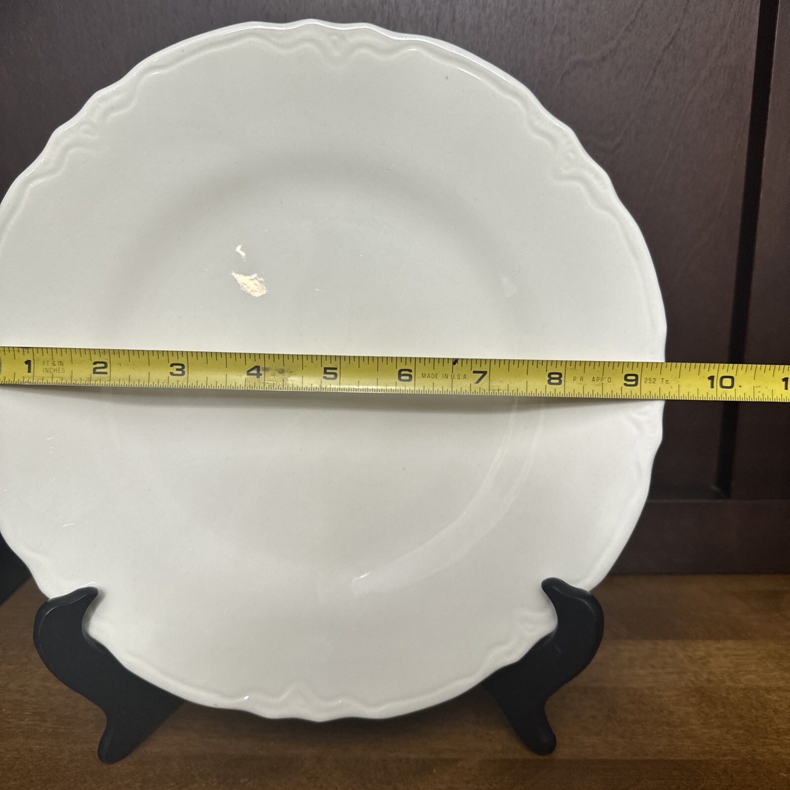 Homer Laughlin Luncheon Plate Republic Restaurant Ware 9.25" Ivory Vintage