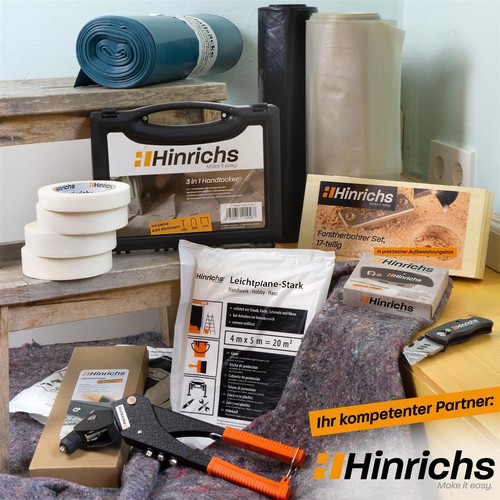 Hinrichs Handtacker im Koffer - Handtacker Holz mit Klammern Nägeln - Foto 7 di 7