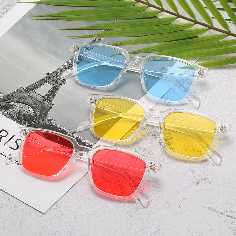 Classic Retro Box Colorful Mercury Sunglasses
