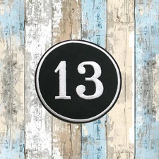 LUCKY 13 Patch Embroidered Iron-On or Sew-On Applique Biker Motorcycle