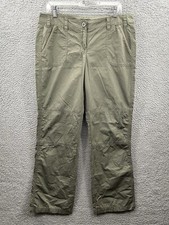 Tommy Hilfiger Pants Women 10 Green Roll Tab Hem Utility Pant Lightweight Cotton