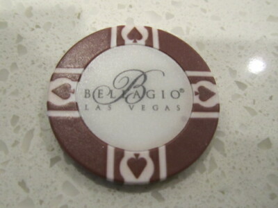 Bellagio World Poker Tour Casino Chip BURGUNDY + FREE Las Vegas Mystery Chip