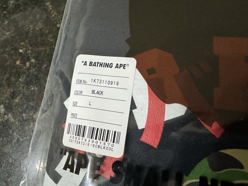 A Bathing Ape x Liberty Walk LBWK FD ABC Camo Tee Black Large 1K73110918 - Picture 6 of 7