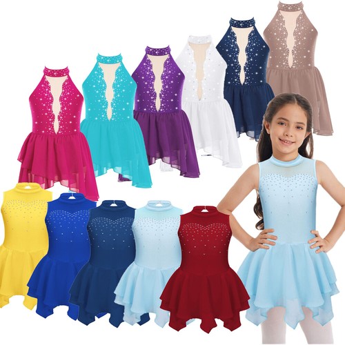 Girl's Sleeveless Dance Dress Lyrical Gymnastic Leotard Modern Ballet Costume