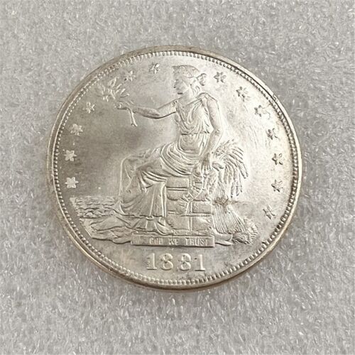 2 Stück 1881 Trade Dollar Münze Liberty American Liberty Coin - Bild 16 von 17