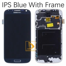 LCD Samsung Galaxy S4 GT-i9505 Touch Screen Digitizer Display Frame Part Blue %t