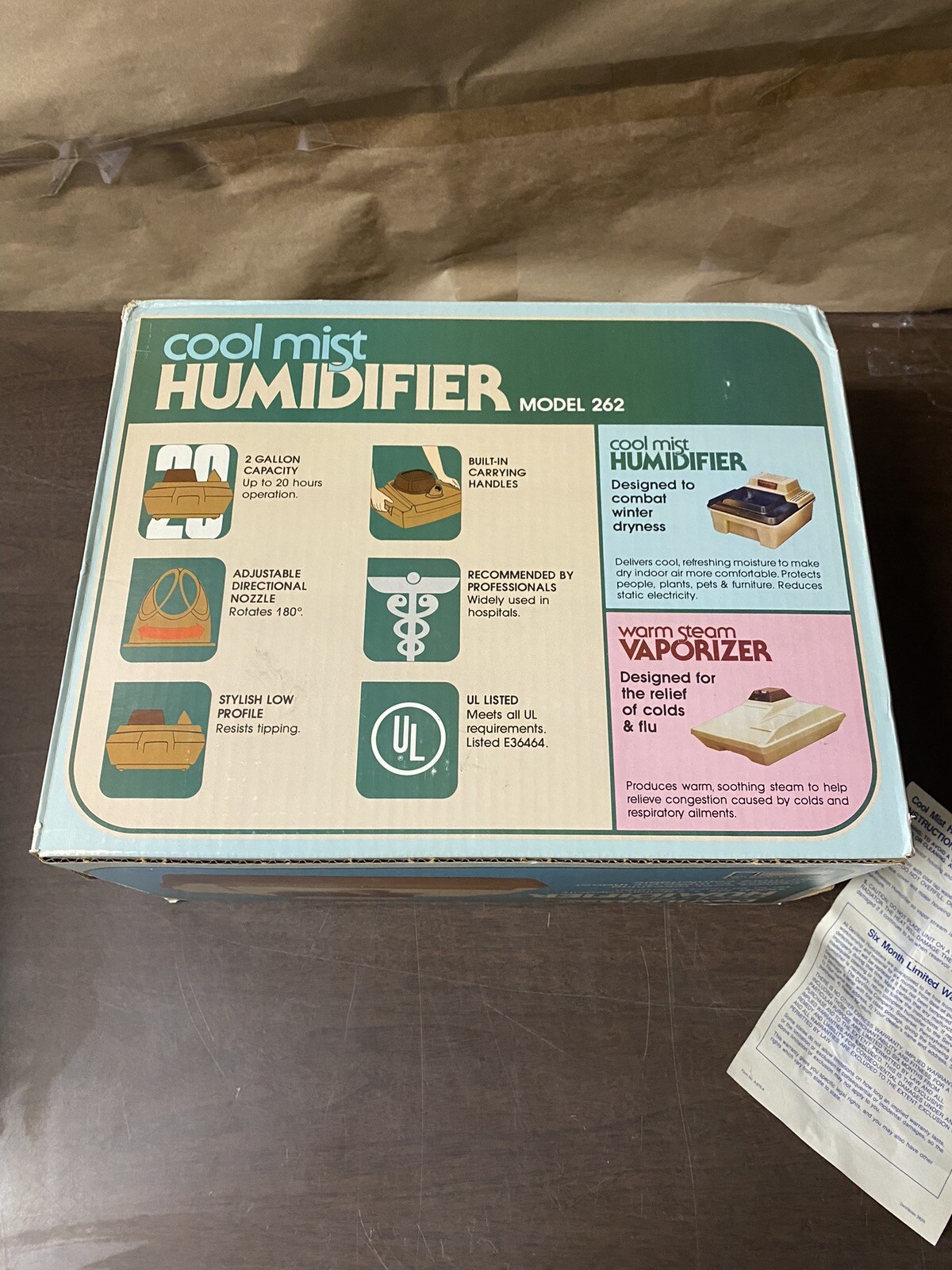 Vintage DeVILBISS Model 262 Cool Mist Humidifier 2 Gallon Vaporizer