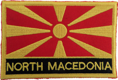 North Macedonia Flag Embroidered Patch - Sew or Iron on