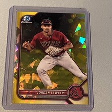2022 Bowman Chrome Sapphire Jordan Lawlar Image Variation Yellow /50 SSP dbacks