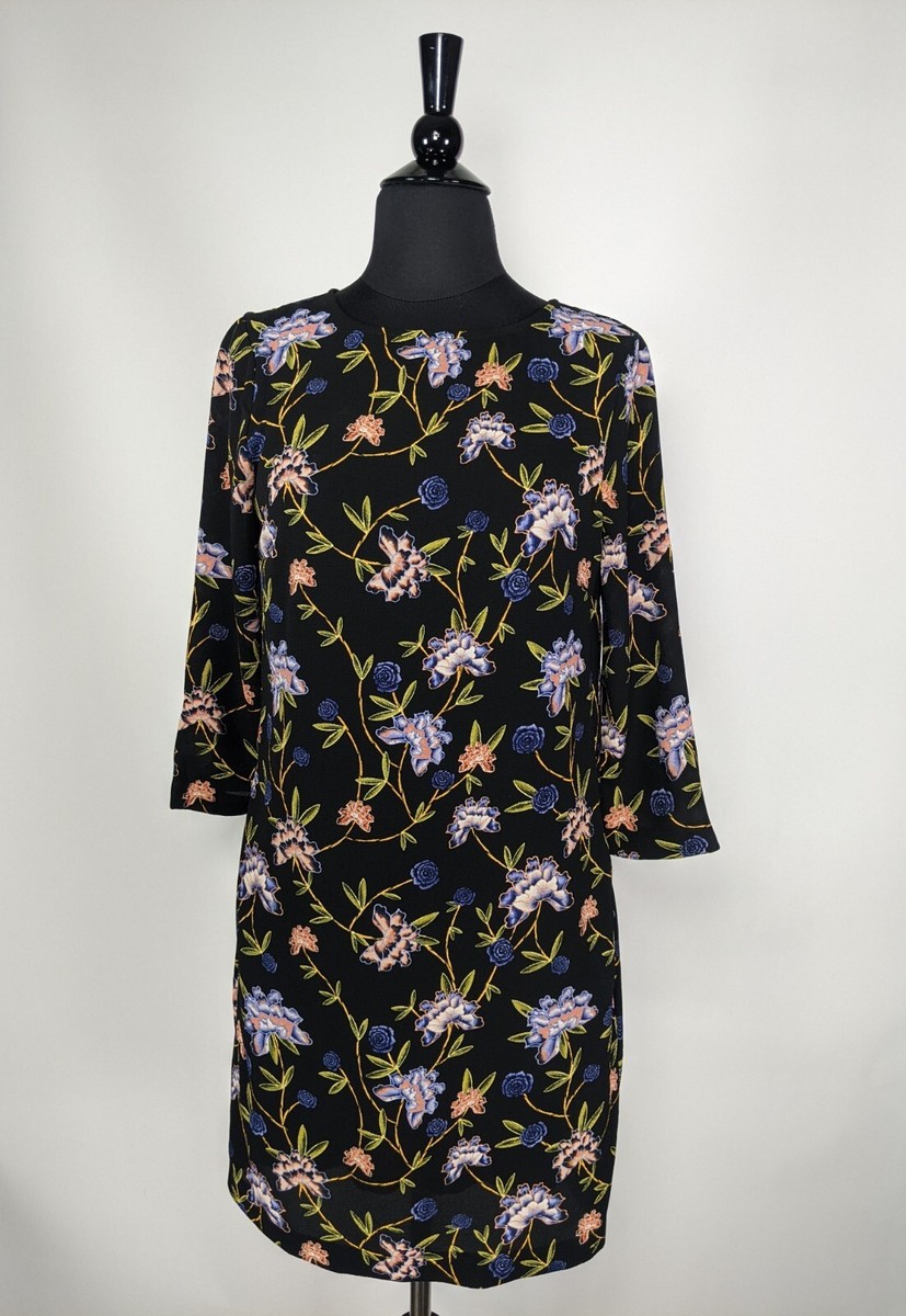 h&m floral bodycon dress Off-Piste Black Velvet Bodycon Mini Dress With Sheer Sleeves – Club L  London main image 1