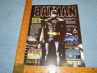 1990 Atari BATMAN Video Arcade Game Advertising Flyer | eBay