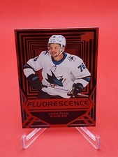 Jonathan Dahlen 2021-22 UD Series 2 Hockey FL-6 Fluorescence Red San Jose Sharks