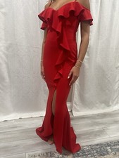 Betsy Adam Red Dress Winter formal, Homecoming Or Prom Dress- Bridesmaid
