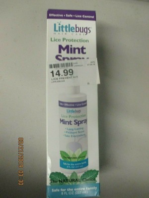 Lice Protection Mint Spray Little Bugs Hair Care Safe For Entire