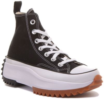Converse As 166800C Run Star Hike Hi Unisex Sneaker In Black White US 4- 13