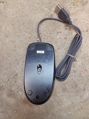 Logitech M-U0026 USB Optical Mouse Black Universal Wired 810-002182 - Picture 4 of 5