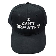 I CANT BREATHE Adjustable Hat BLM NWT Cap Made in USA - BLACK