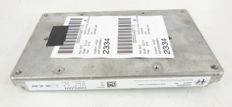2019 19 Alfa Romeo Giulia Radio Stereo Audio Amplifier Amp OEM 00505565610 Foto 2 de 4