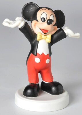 Vintage Walt Disney Mickey Mouse Red Pants Tuxedo Porcelain