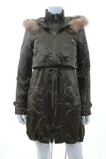Pinko Fur-trimmed Utility Parka Coat / Khaki