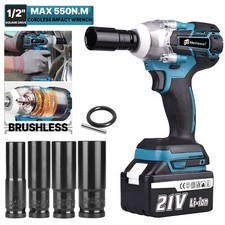 Electric Impact Wrench Gun 12 Driver 550nm Torque Impact Wrench Cordless 21v