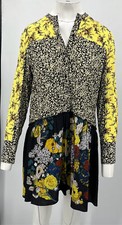 Sandro Yellow Floral Printed Long Sleeve A-Li...