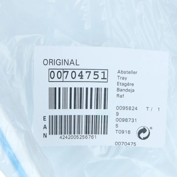 Balconcino trasparente mensola portabottiglie frigorifero Bosch Siemens 00704751 - Immagine 2 di 2