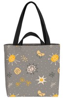 All Over Muster 70Er Design Tasche Retro Design Muster 70Er Sterne Beige Wohnzi