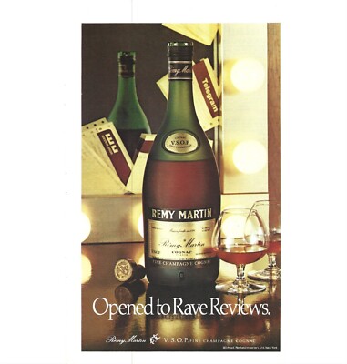 Vintage 1970s Rémy Martin VSOP Fine Champagne Cognac Print Ad