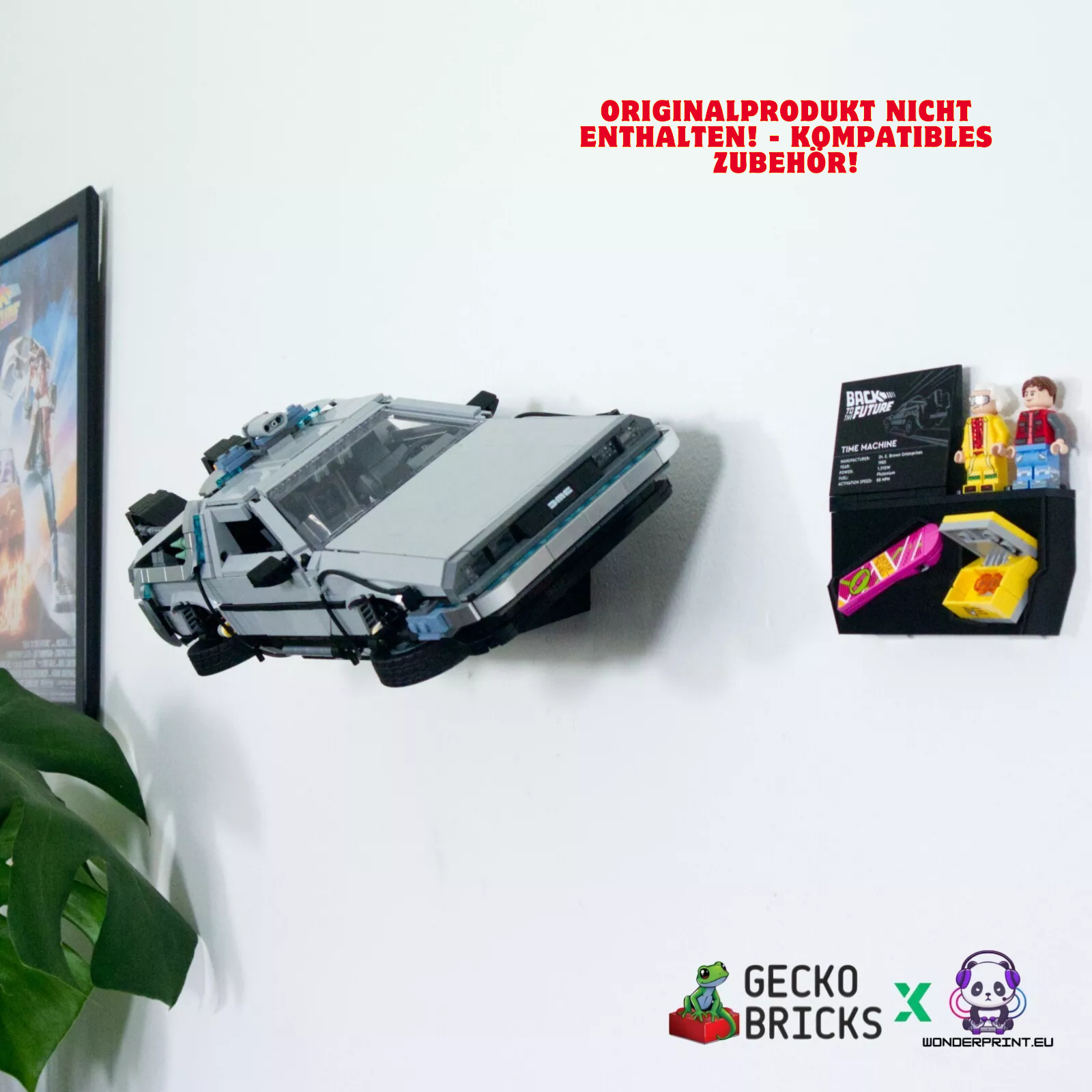 Halterung Halter passend für LEGO® Zeitmaschine aus Zurück in die Zukunft 10300